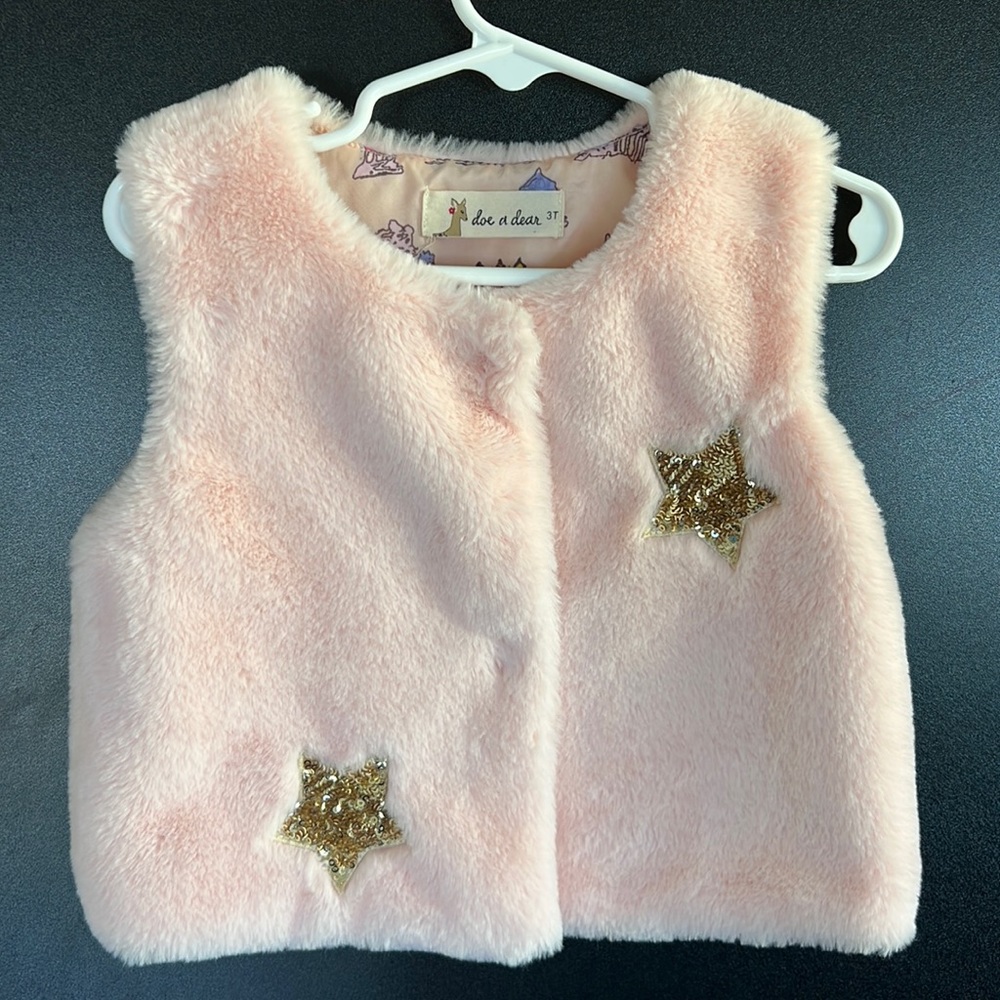 Pink Vest for Toddler Girls 3T
